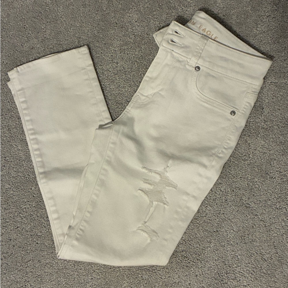 American Eagle Outfitters Women's Cream Skinny Jeans